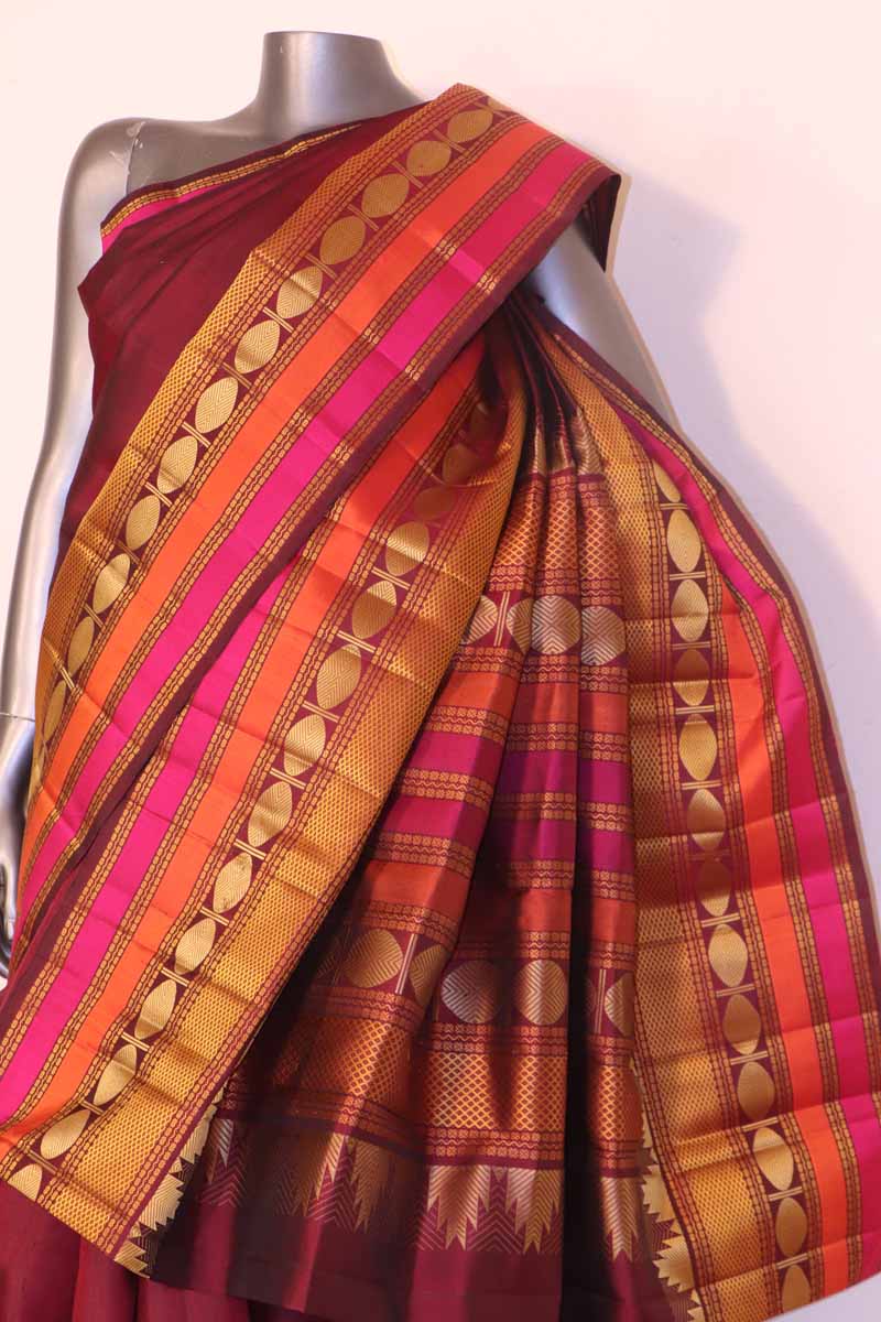 Gorgeous Thread Weave Kanjeevaram Silk Saree AG210160